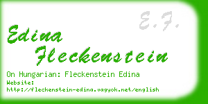 edina fleckenstein business card